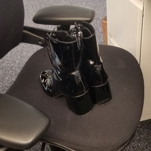 Black Patent Leather Boots